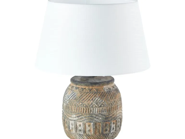 Brilliant Tischlampe Amadora Weiß-Braun