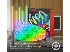 Briloner LED Band Pimp your Panel Starter-Set Fernbedienung Dimmbar RGB+W 2,6 m