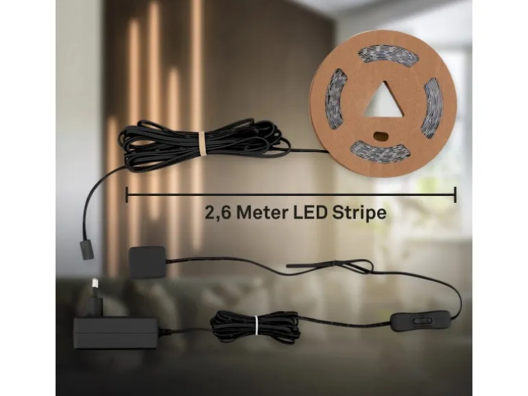 Briloner LED Band Pimp your Panel Starter-Set Warmweiße Lichtfarbe 2,6 m