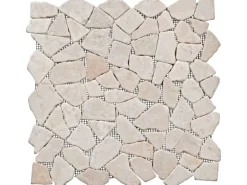 Bruchmosaikmatte Cream 30,5 cm x 30,5 cm