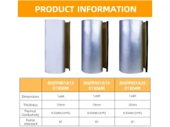 CCLIFE Dämmmatte Alubeschichtung Selbstklebend ECM-geprüft 19 mm Dicke 6 m Länge