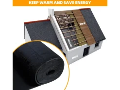 CCLIFE Dämmmatte Selbstklebend Auto13mm Schallschutzmatte Feuchtigkeitsfest, Feuerfest Dämmung Isolierung Schallschutz,1x8m