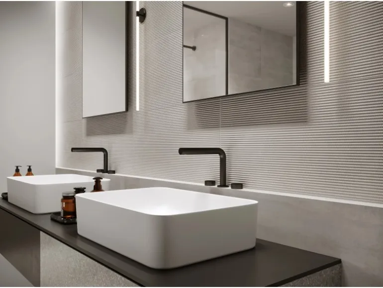 Cersanit Wandfliese Durin Steingut Grau 29,8 cm x 59,8 cm