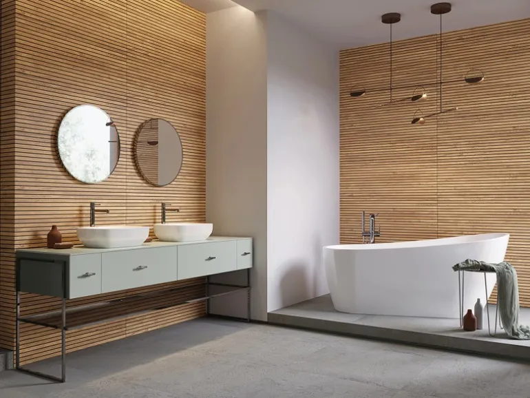 Cersanit Wandfliese Oslo Light Strukturiert 28,9 cm x 89 cm Beige Rektifiziert