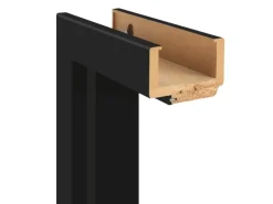 Classen Türzarge Tiefschwarz Lackiert 26-28 cm x 98,5 cm x 198,5 cm Rechts