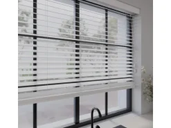 Cocoon Home Concepts Holz Jalousien 110 x 130 50mm Lamellen Weiß