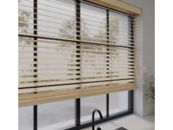 Cocoon Home Concepts Holz Jalousien 130 x 175 50mm Lamellen Naturel