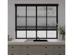 Cocoon Home Concepts Holz Jalousien 190 x 240 50mm Lamellen Schwarz