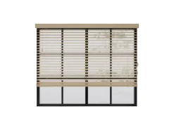 Cocoon Home Concepts Holz Jalousien 150 x 175 50mm Lamellen Naturel