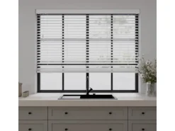 Cocoon Home Concepts Holz Jalousien 180 x 175 50mm Lamellen Weiß