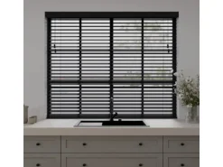 Cocoon Home Concepts Holz Jalousien 140 x 130 50mm Lamellen Schwarz