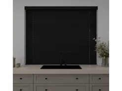 Cocoon Home Concepts Holz Jalousien 70 x 240 50mm Lamellen Schwarz