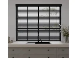 Cocoon Home Concepts Holz Jalousien 120 x 175 50mm Lamellen Schwarz