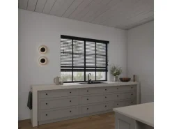 Cocoon Home Concepts Holz Jalousien 140 x 175 50mm Lamellen Schwarz