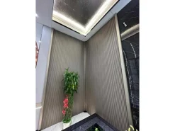 Colortree Akustikpaneele Wandpaneele Schwarz Metall Wasserdicht Akustik Dämmend 4 Stück Ungefähr 260x16,5cm