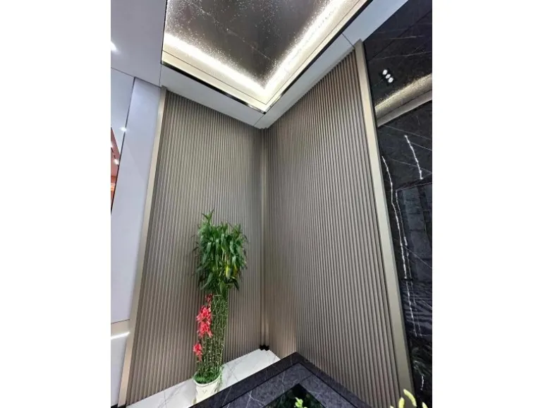 Colortree Akustikpaneele Wandpaneele Hellgrau Gemasert Wasserdicht Akustik Dämmend 4 Stück Ungefähr 260x16,5cm