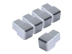 Dalsys Endstück Quadratprofil 5x 10mm Alu Eloxiert Chrom Glänzend