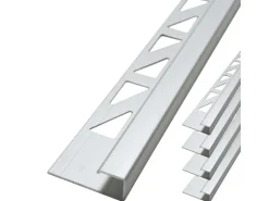 Dalsys Fliesenschiene Aluminium 5x 2,5m x 10mm Eckprofil Chrome