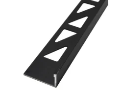 Dalsys Fliesenschiene Aluminium 2,5m x 125mm Winkelprofil Schwarz