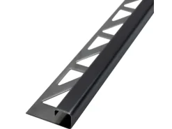 Dalsys Fliesenschiene Edelstahl Schwarz 2,5m x 10mm Eckprofil Quadrat