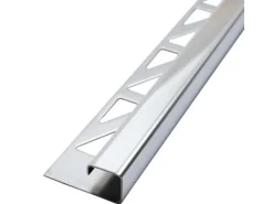 Dalsys Fliesenschiene Edelstahl Poliert 2,5m x 125mm Eckprofil Quadrat
