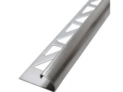 Dalsys Fliesenschiene Viertelkreis 2,5m x 8mm Edelstahl Gebürstet