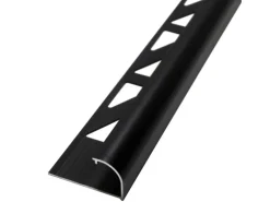 Dalsys Fliesenschiene Viertelkreis 2,5m x 12,5mm Aluminium Schwarz