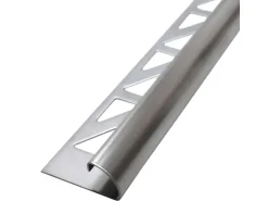 Dalsys Fliesenschiene Viertelkreis 2,5m x 10mm Edelstahl Gebürstet