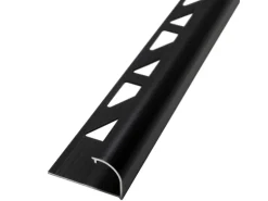 Dalsys Fliesenschiene Viertelkreis 2,5m x 8mm Aluminium Schwarz