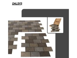 Dalsys Selbstklebende Fliesen 0,87m² 11 Stück Steinoptik Natur Dunkelbraun Grau