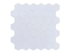 Dalsys Selbstklebende Fliesen 1m² 11 Stück PVC Wabenmuster Weiß