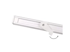 Deco-Raum Gardinenschiene nach Maß 1-Lauf Square Weiß 300cm