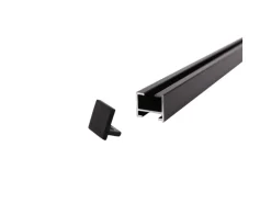 Deco-Raum Gardinenschiene nach Maß 1-Lauf Square Schwarz 60cm