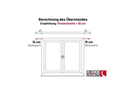 Deco-Raum Gardinenstange nach Maß 1-Lauf Kappe Ø 25mm Edelstahl-optik 220cm