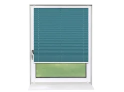 Deco-Raum Plissee Basic ohne Bohren 95x210cm Petrol Blickdicht Klemmfix