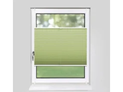 Deco-Raum Plissee Basic ohne Bohren 80x210cm Hellgrün Blickdicht Klemmfix