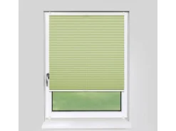 Deco-Raum Plissee Basic ohne Bohren 80x210cm Hellgrün Blickdicht Klemmfix