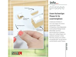 Deco-Raum Plissee Basic ohne Bohren 80x210cm Beige Blickdicht Klemmfix