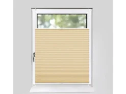 Deco-Raum Plissee Basic ohne Bohren 80x210cm Beige Blickdicht Klemmfix