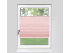 Deco-Raum Plissee Basic ohne Bohren 105x150cm Rosa Blickdicht Klemmfix