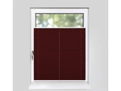 Deco-Raum Plissee Basic ohne Bohren 100x150cm Weinrot Blickdicht Klemmfix