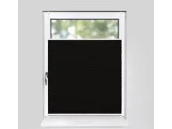 Deco-Raum Plissee Basic ohne Bohren 95x150cm Schwarz Blickdicht Klemmfix