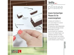 Deco-Raum Plissee Basic ohne Bohren 85x210cm Braun Blickdicht Klemmfix