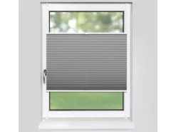 Deco-Raum Plissee Basic ohne Bohren 75x150cm Grau Blickdicht Klemmfix