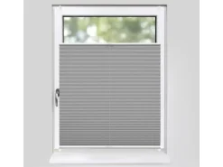 Deco-Raum Plissee Basic ohne Bohren 75x150cm Grau Blickdicht Klemmfix
