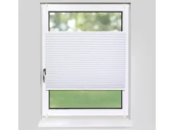 Deco-Raum Plissee Basic ohne Bohren 95x150cm Weiß Blickdicht Klemmfix