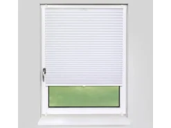 Deco-Raum Plissee Basic ohne Bohren 95x150cm Weiß Blickdicht Klemmfix