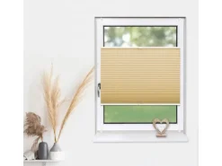 Deco-Raum Plissee Basic ohne Bohren 45x150cm Beige Blickdicht Klemmfix