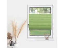 Deco-Raum Plissee Basic ohne Bohren 100x150cm Grün Blickdicht Klemmfix