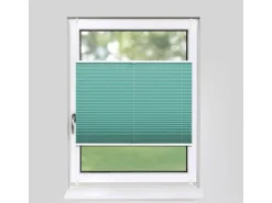 Deco-Raum Plissee Basic ohne Bohren 100x150cm Türkis Blickdicht Klemmfix